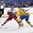 BUFFALO, NEW YORK - DECEMBER 28: Sweden's Jesper Sellgren #23 and the Czech Republic's Filip Zadina #18 battle for the puck during preliminary round action at the 2018 IIHF World Junior Championship. (Photo by Matt Zambonin/HHOF-IIHF Images)

